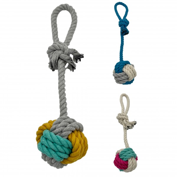 ΠΑΙΧΝΙΔΙ ΣΚΥΛΟΥ ΣΧΟΙΝΙ ΜΕ ΜΠΑΛΑ ΣΕ 3 ΧΡΩΜΑΤΑ 37CM